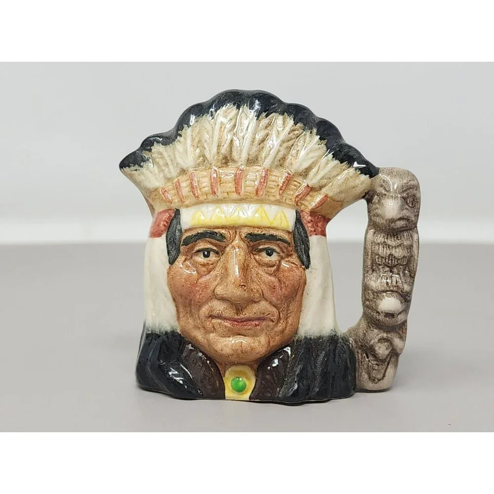 Royal Doulton North American Indian Miniature Toby Character Jug D6665 COPR 1966